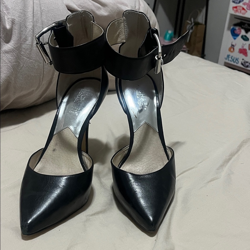 Michael Kors Black Ankle Strap Heels